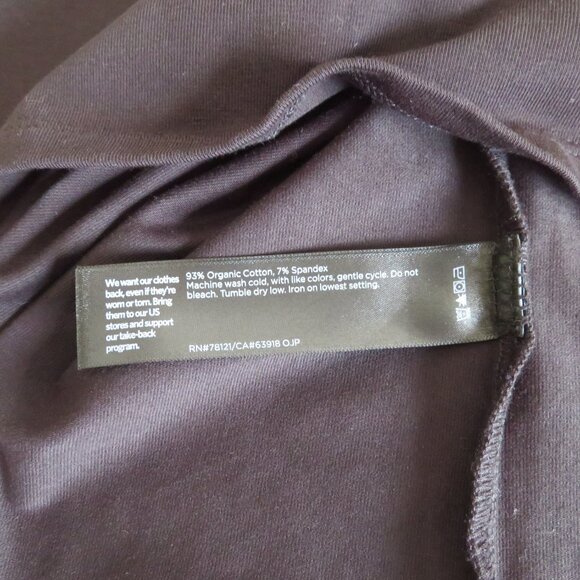 Eileen Fisher Black Boxy V-Neck, Knee Length Cotton Blend Dress, Medium - NWT - Picture 11 of 13